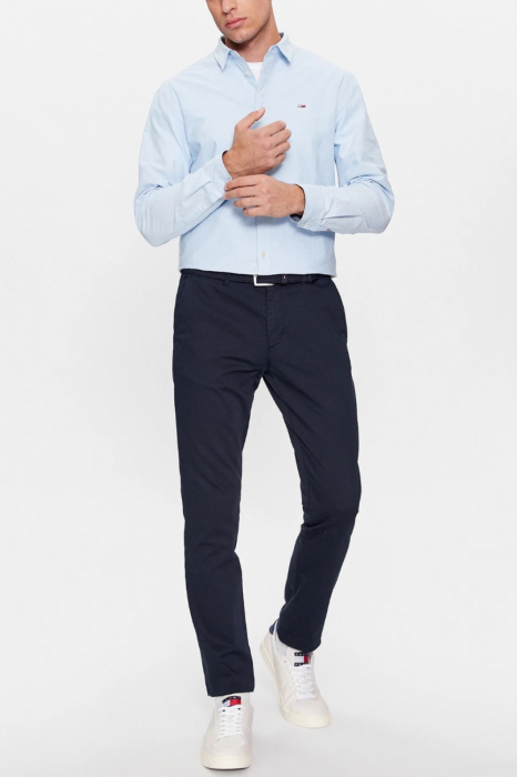 Camasa Barbati, Tommy Jeans, Classic Fit, Bumbac, Albastru deschis [3]