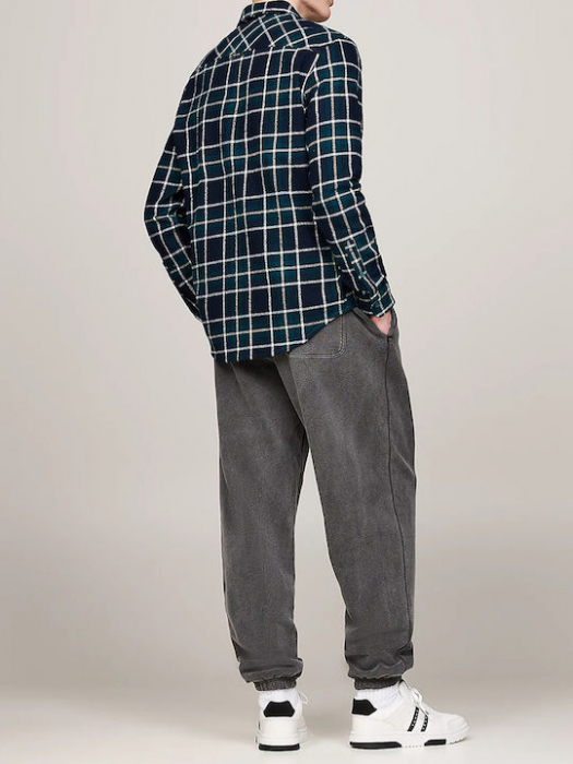 Camasa Barbati, Tommy Jeans, Verde, Bumbac, Carouri [4]