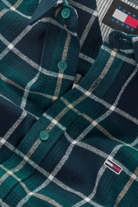 Camasa Barbati, Tommy Jeans, Verde, Bumbac, Carouri [7]