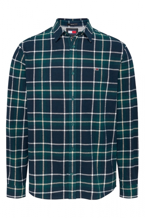 Camasa Barbati, Tommy Jeans, Verde, Bumbac, Carouri [1]