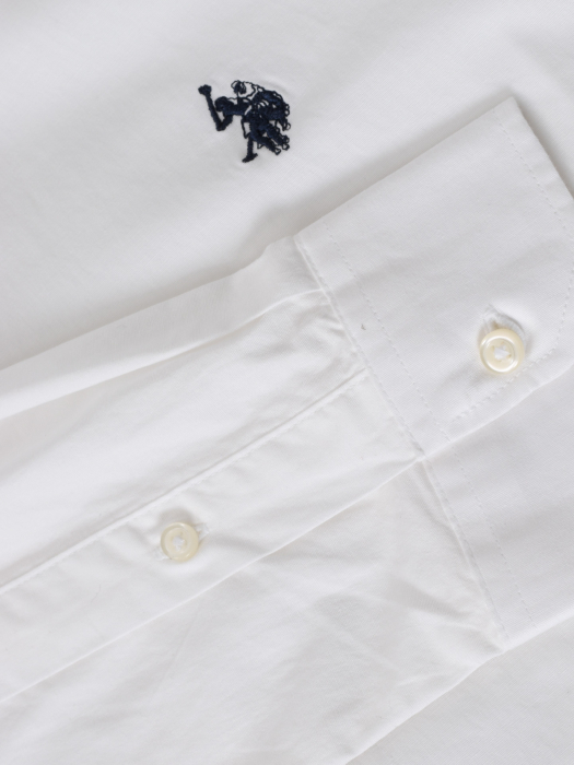 Camasa Barbati, U.S. Polo Assn., Bumbac, Alb, Slim Fit [5]