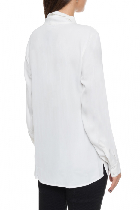 Camasa Dama, Calvin Klein, Guler tip fundă, Alb, M [2]