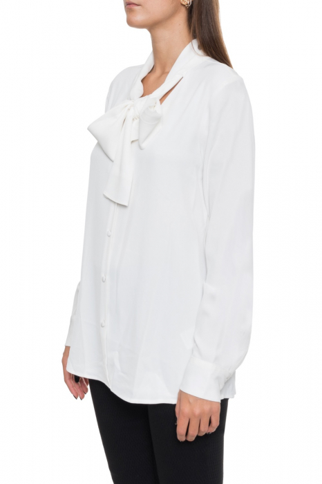 Camasa Dama, Calvin Klein, Guler tip fundă, Alb, M [3]