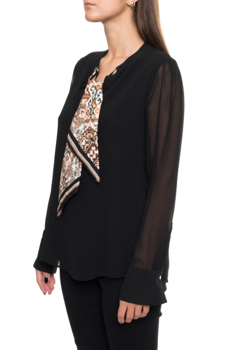 Camasa Dama, Calvin Klein, Brosa tip fundă, Negru, M [3]