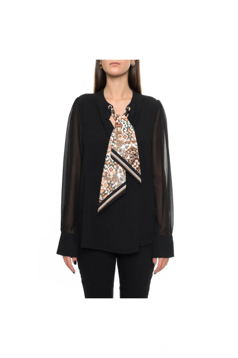 Camasa Dama, Calvin Klein, Brosa tip fundă, Negru, M [4]