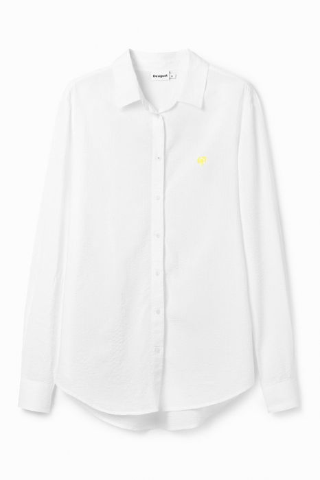 Camasa Dama, Desigual, Mini Logo, Alb, Vascoza [1]