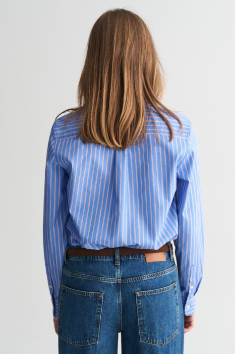 Camasa Dama, Gant, Albastru, Bumbac, Dungi Vopsite [2]