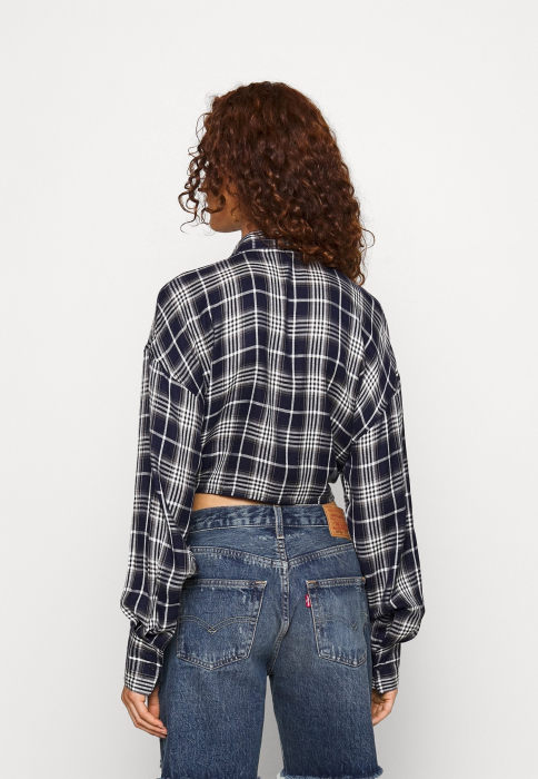 Camasa Dama, Only, Bleumarin, Model in carouri [4]