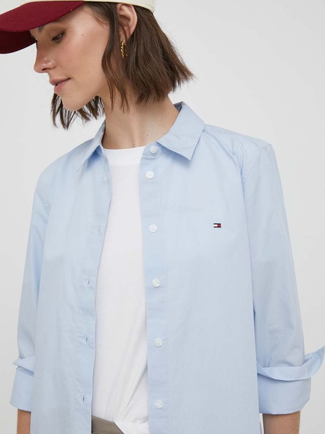 Camasa Dama, Tommy Hilfiger, Albastru Deschis, Bumbac Organic, Logo [5]
