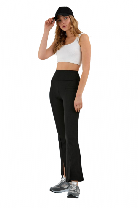 Colanti Dama, Evazati cu fante, Mini striatii, Talie inalta [2]