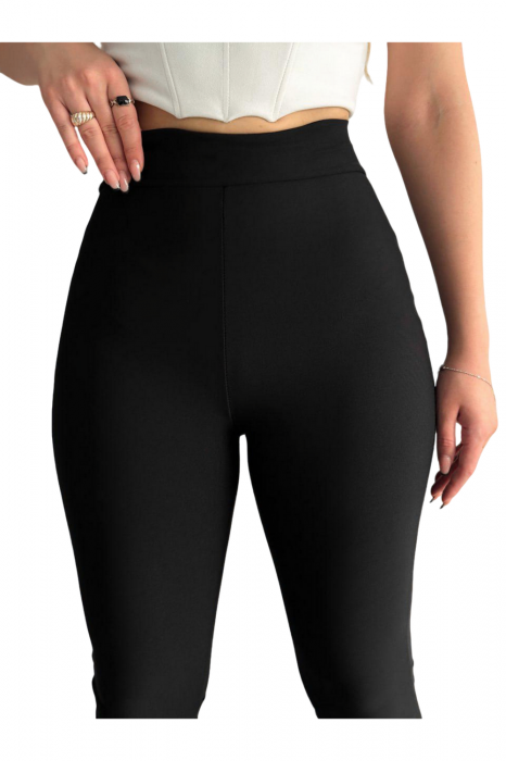 Colanti Dama, Evazati cu talie inalta, Banda lata, Negru, Poliester [3]