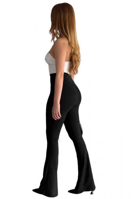 Colanti Dama, Evazati cu talie inalta, Banda lata, Negru, Poliester [2]