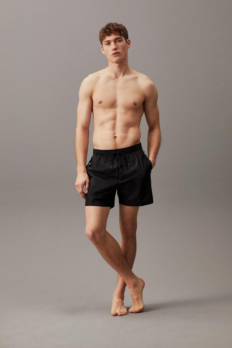 Costum de baie barbati, Calvin Klein, Poliester, Negru [4]