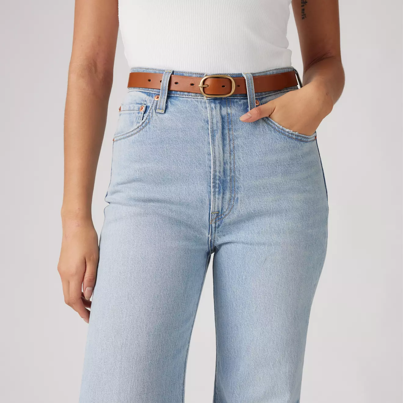 Curea Dama, Levi's, Piele Naturală, Cataramǎ Metalică [3]