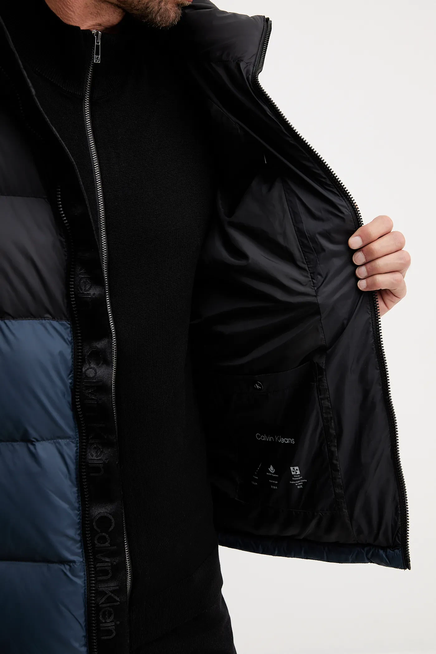 Geaca Barbati, Calvin Klein Jeans, Negru, Impermeabilă la vânt si apǎ [8]