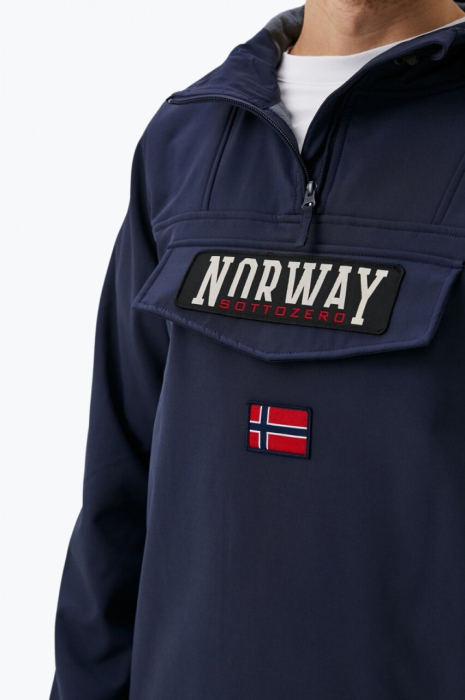 Geaca Barbati, Norway 1963, Buzunar mare central, Fermoar lateral, Logo Brodat [5]