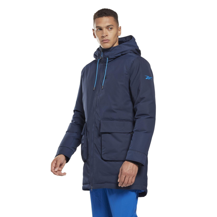 Geaca Bărbați, Reebok, Parka, Albastru Închis, Puf de rațǎ, Hidrofuga [2]