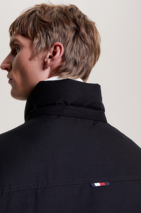 Geaca Parka, Tommy Hilfiger, Barbati, Negru, Imprimeu cu logo si umplutura cu puf de rata [6]