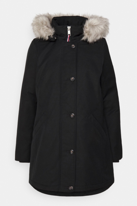 Geaca Parka, Tommy Hilfiger, Dama, Negru, Logo Brodat [1]