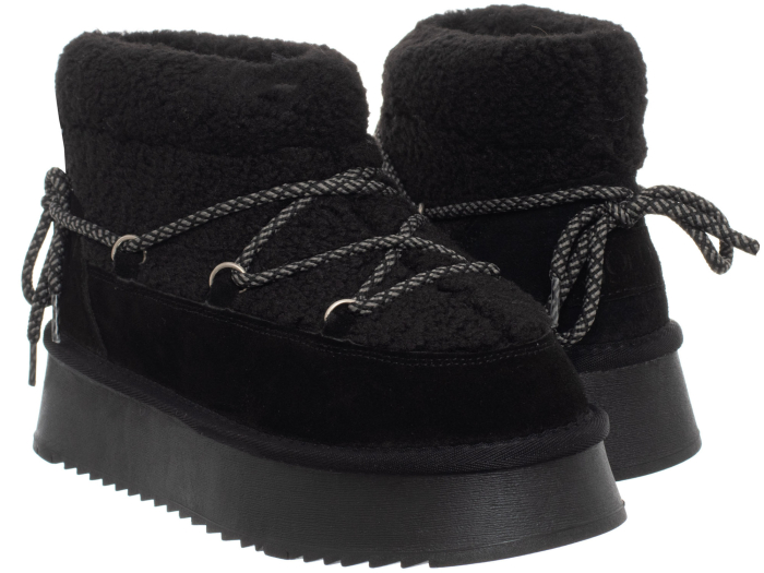 Ghete Dama, Solo Soprani Couture, Piele Naturală, Cu blanǎ si platformǎ [4]