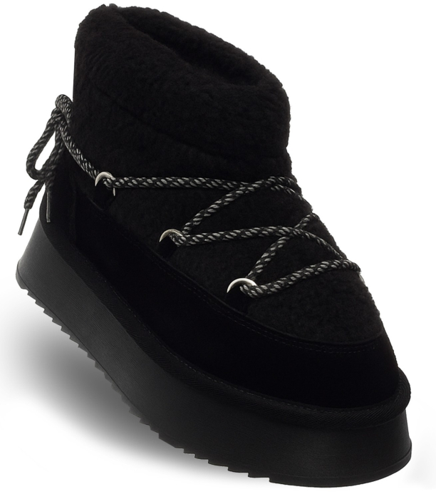 Ghete Dama, Solo Soprani Couture, Piele Naturală, Cu blanǎ si platformǎ [5]