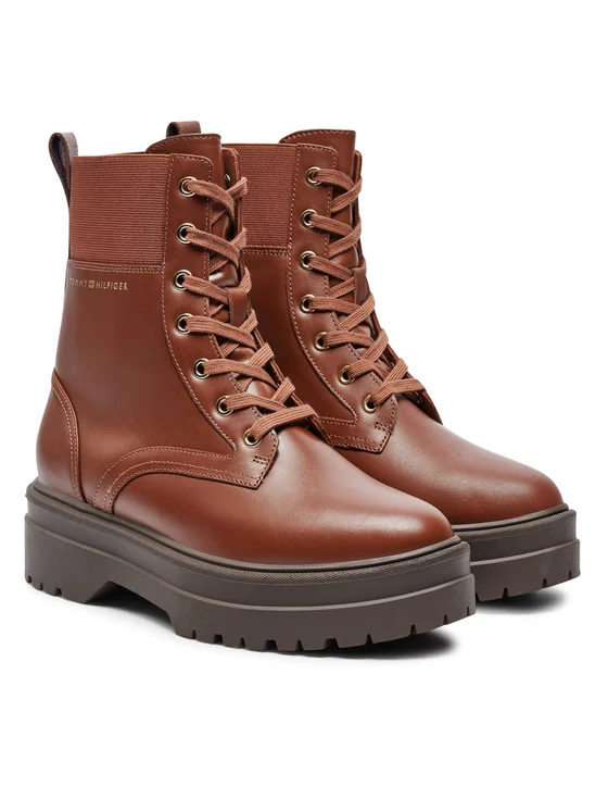 Ghete Dama, Tommy Hilfiger, Maro, Piele Naturală [2]