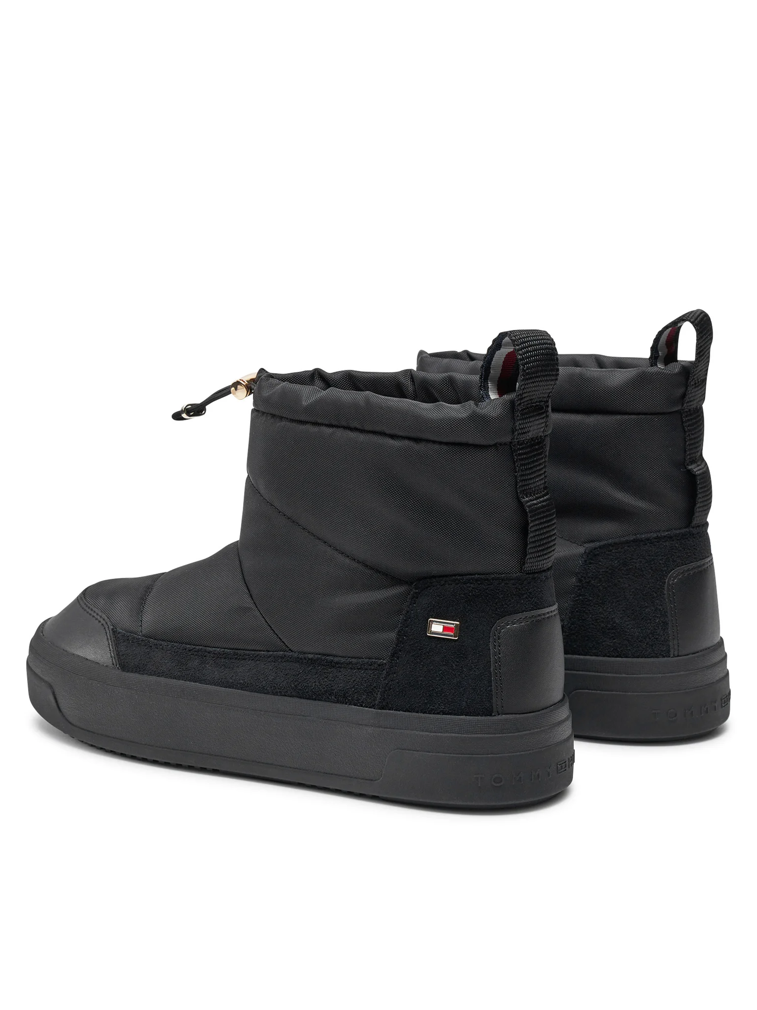 Ghete dama, Tommy Hilfiger, Negru, Flag Nylon Mini Snowboot [3]