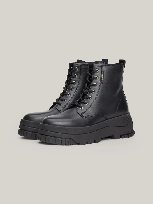 Ghete Dama, Tommy Jeans, Piele naturalǎ, Talpa Antiderapantǎ, Negru [4]