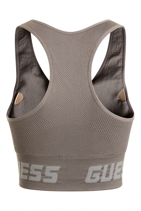 Guess, Bustiera cu imprimeu logo pentru fitness, Gri, XS-S [5]
