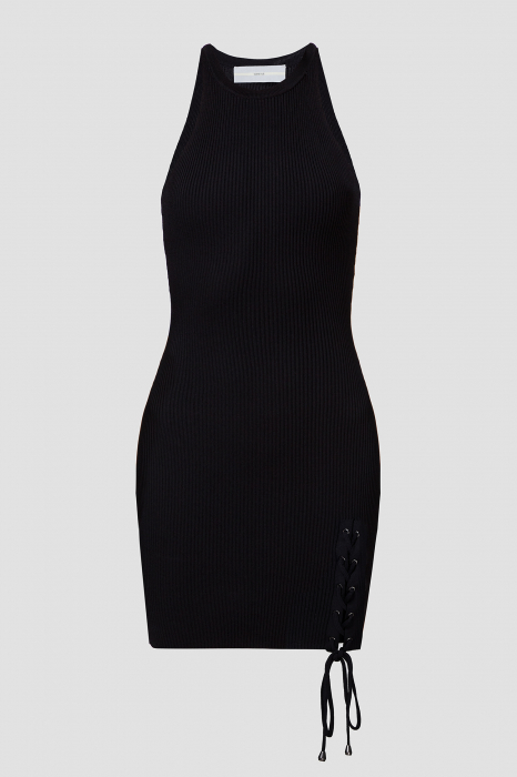 Guess, Rochie Dama, Tricotata cu striatii si slit cu siret, Negru [4]