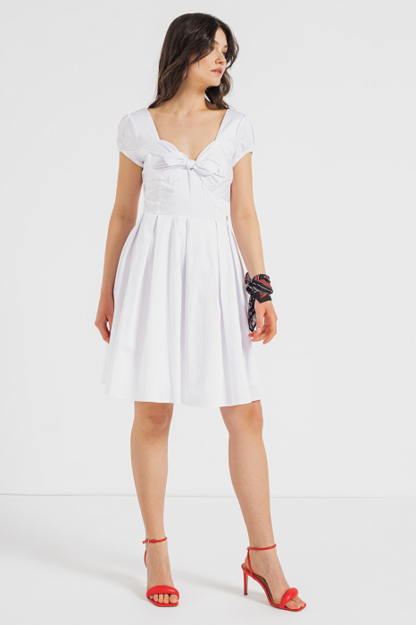 Guess, Rochie Dama, Evazata cu aplicatie funda, Alb, S [1]