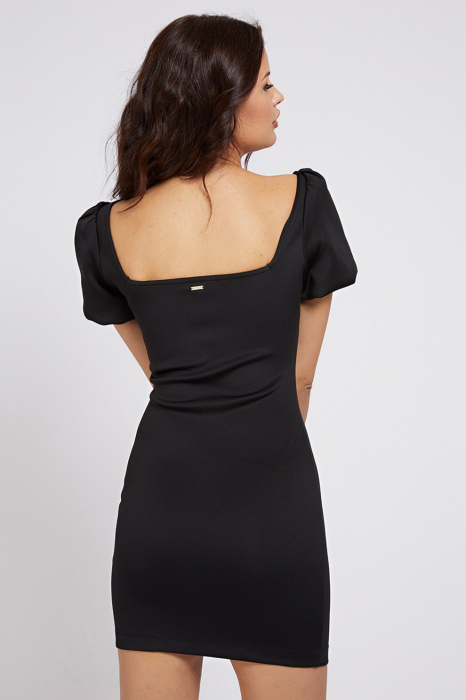 Guess, Rochie Dama, Mini cu decolteu patrat, Negru, M [2]