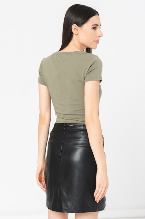 Guess, Tricou slim fit cu logo, Verde sparanghel, S [2]