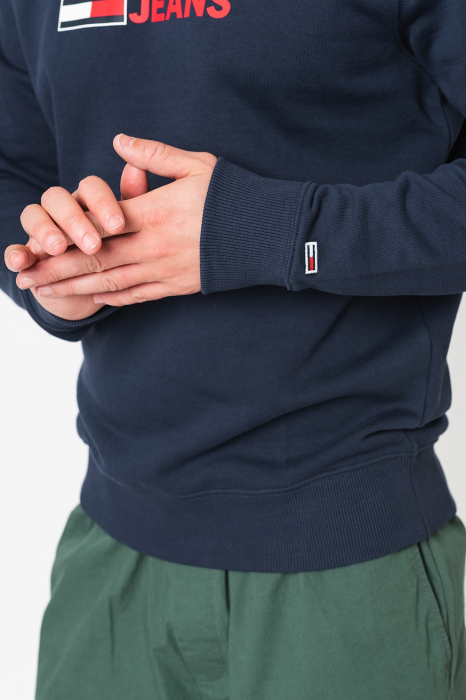 Hanorac Barbati, Tommy Hilfiger, Negru/Albastru Închis, Bumbac, Logo printat [6]