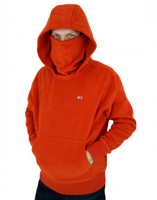 Hanorac cu gluga si guler Barbati, Tommy Jeans, Portocaliu Spice, M INTL [6]