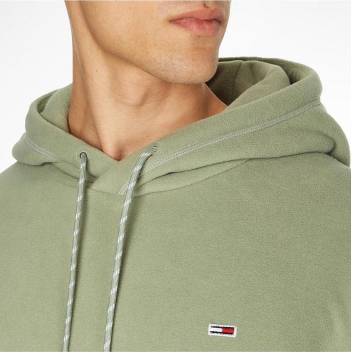 Hanorac Bărbați, Tommy Jeans, Cu gluga, Polar, Gri verzui [5]