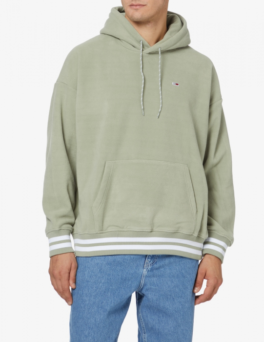 Hanorac Bărbați, Tommy Jeans, Cu gluga, Polar, Gri verzui [1]