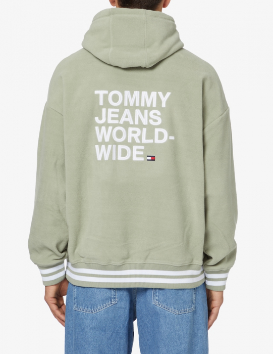 Hanorac Bărbați, Tommy Jeans, Cu gluga, Polar, Gri verzui [2]