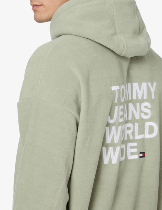 Hanorac Bărbați, Tommy Jeans, Cu gluga, Polar, Gri verzui [4]