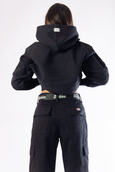 Hanorac Dama, Champion, Negru, Mini logo si gluga [2]