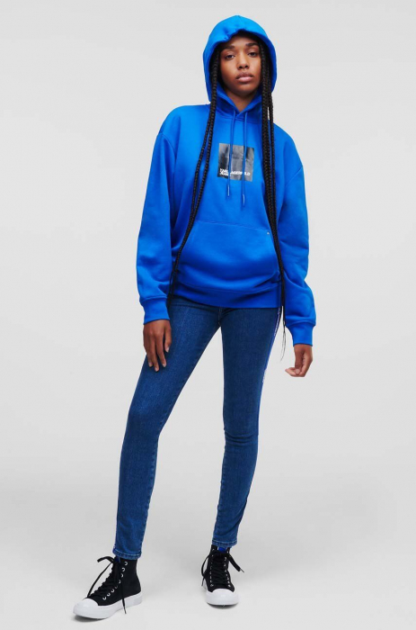 Hanorac Dama, Karl Lagerfeld, Albastru, Bumbac, XL [4]