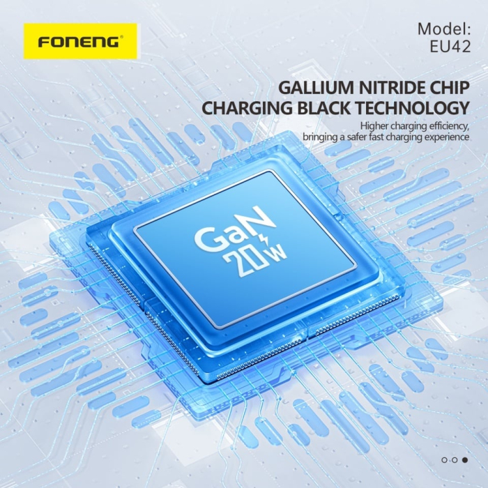 Incarcator, Foneng, 2 porturi USB + TIP-C PD 20W, Cu cablu Tip-C la Tip-C, Alb [6]