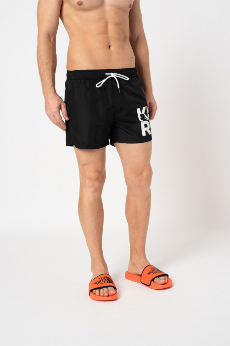 Karl Lagerfeld, Pantaloni scurti de baie, Imprimeu cu logo supradimensionat [6]
