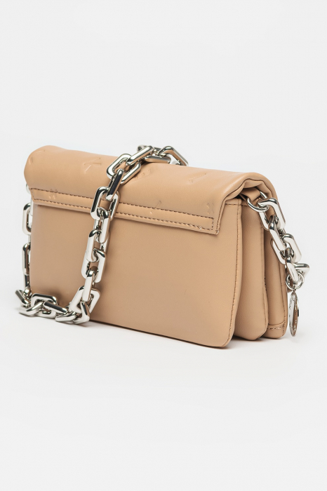 KENDALL + KYLIE, Geanta crossbody de piele ecologica cu logo Aurora, Mamo camel [2]