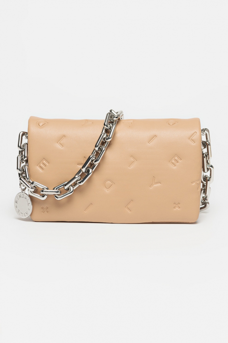 KENDALL + KYLIE, Geanta crossbody de piele ecologica cu logo Aurora, Mamo camel [1]