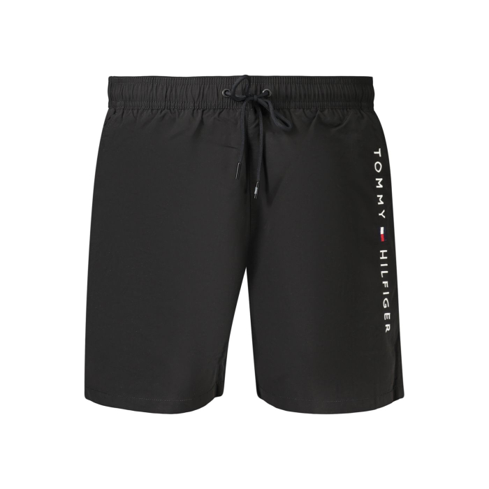 Pantaloni de baie, Tommy Hilfiger, Negru, Logo Brodat [4]