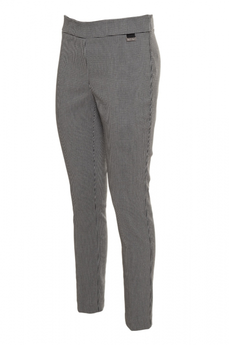 Pantaloni Dama, Calvin Klein, Eleganti cu talie înaltă, Alb/Negru, M [4]