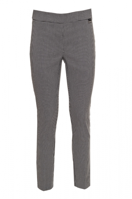 Pantaloni Dama, Calvin Klein, Eleganti cu talie înaltă, Alb/Negru, M [5]