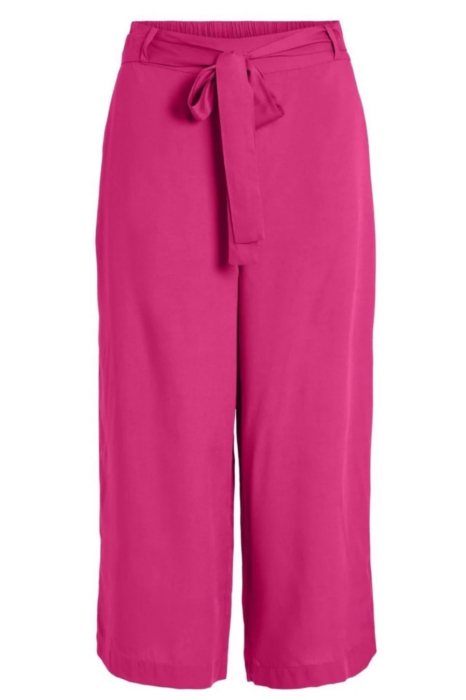 Pantaloni Dama, Vila, Roz, Buzunare laterale si curea in talie [3]