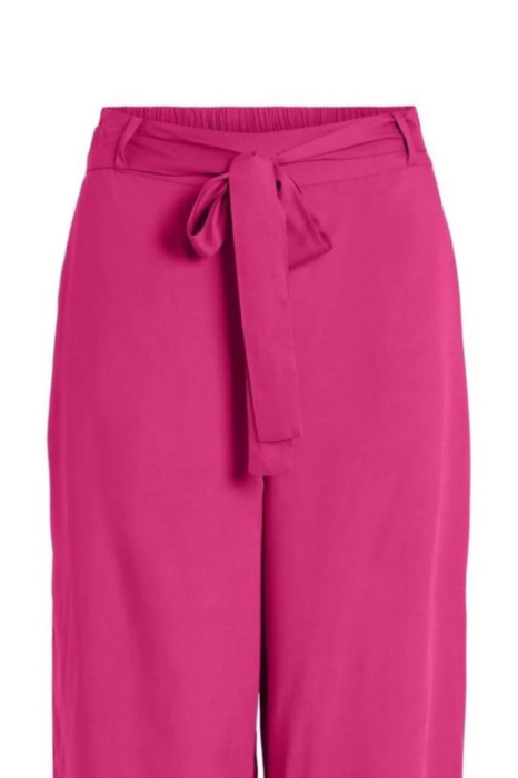 Pantaloni Dama, Vila, Roz, Buzunare laterale si curea in talie [2]